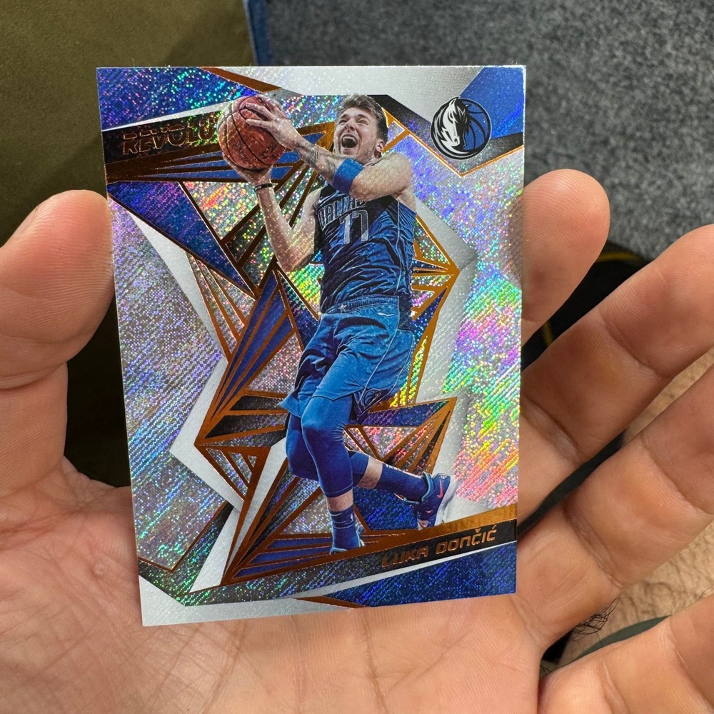 Panini Trading Card Luka Doncic OS Blue Revolution Mavericks Holographic Foil 73